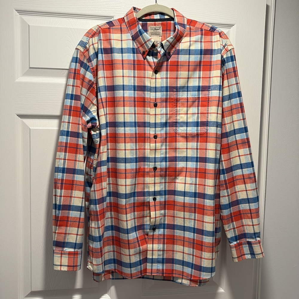 L.L. Bean Plaid Shirt Men’s Size XL